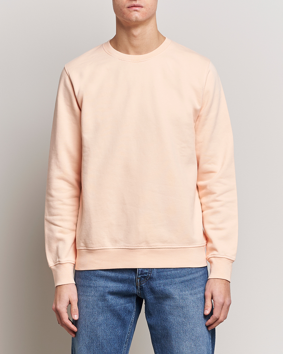 Men | The Summer Collection | Colorful Standard | Classic Organic Crew Neck Sweat Paradise Peach