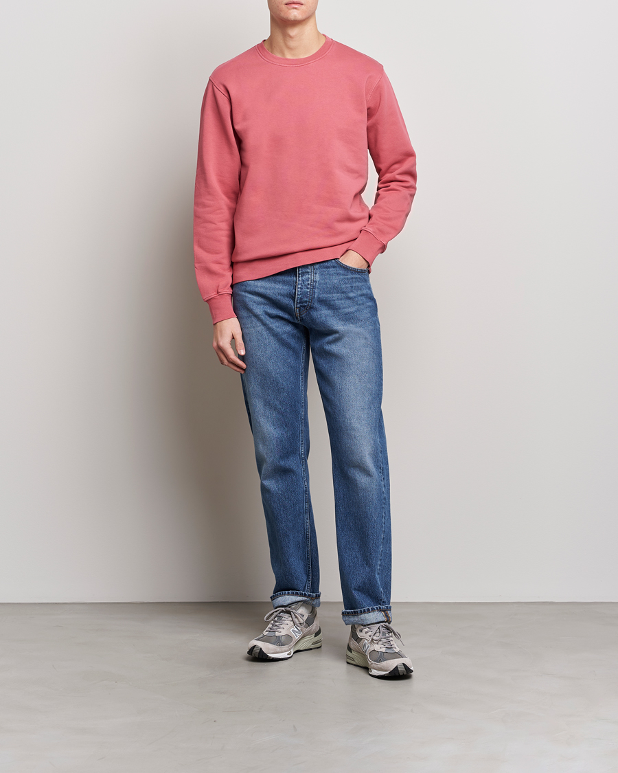 Men | Organic Menswear | Colorful Standard | Classic Organic Crew Neck Sweat Raspberry Pink