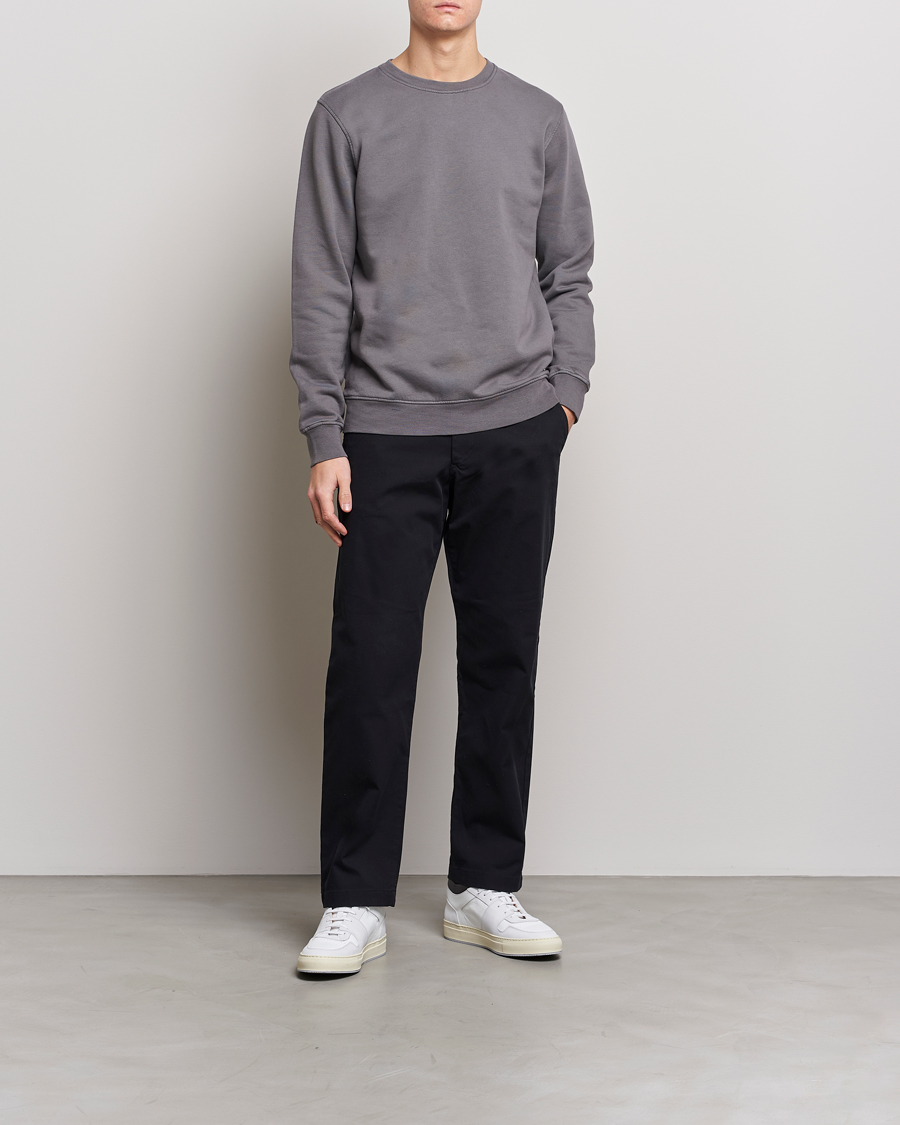 Colorful Standard Classic Organic Crew Neck Sweat Storm Grey at CareOfCarl.