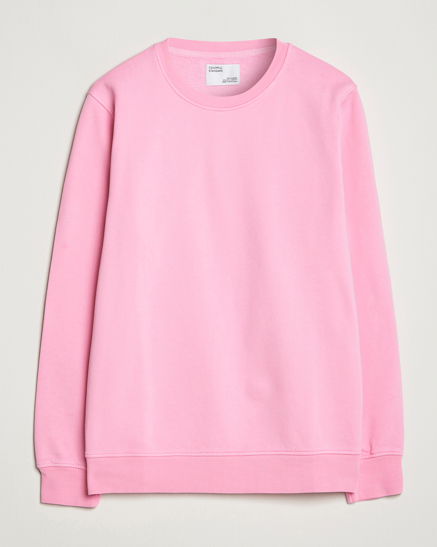 Men | Sweaters & Knitwear | Colorful Standard | Classic Organic Crew Neck Sweat Flamingo Pink