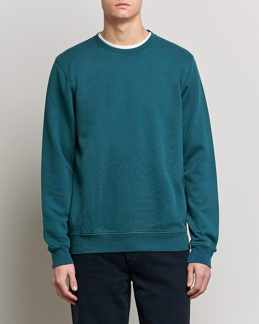 Men | Sweaters & Knitwear | Colorful Standard | Classic Organic Crew Neck Sweat Ocean Green