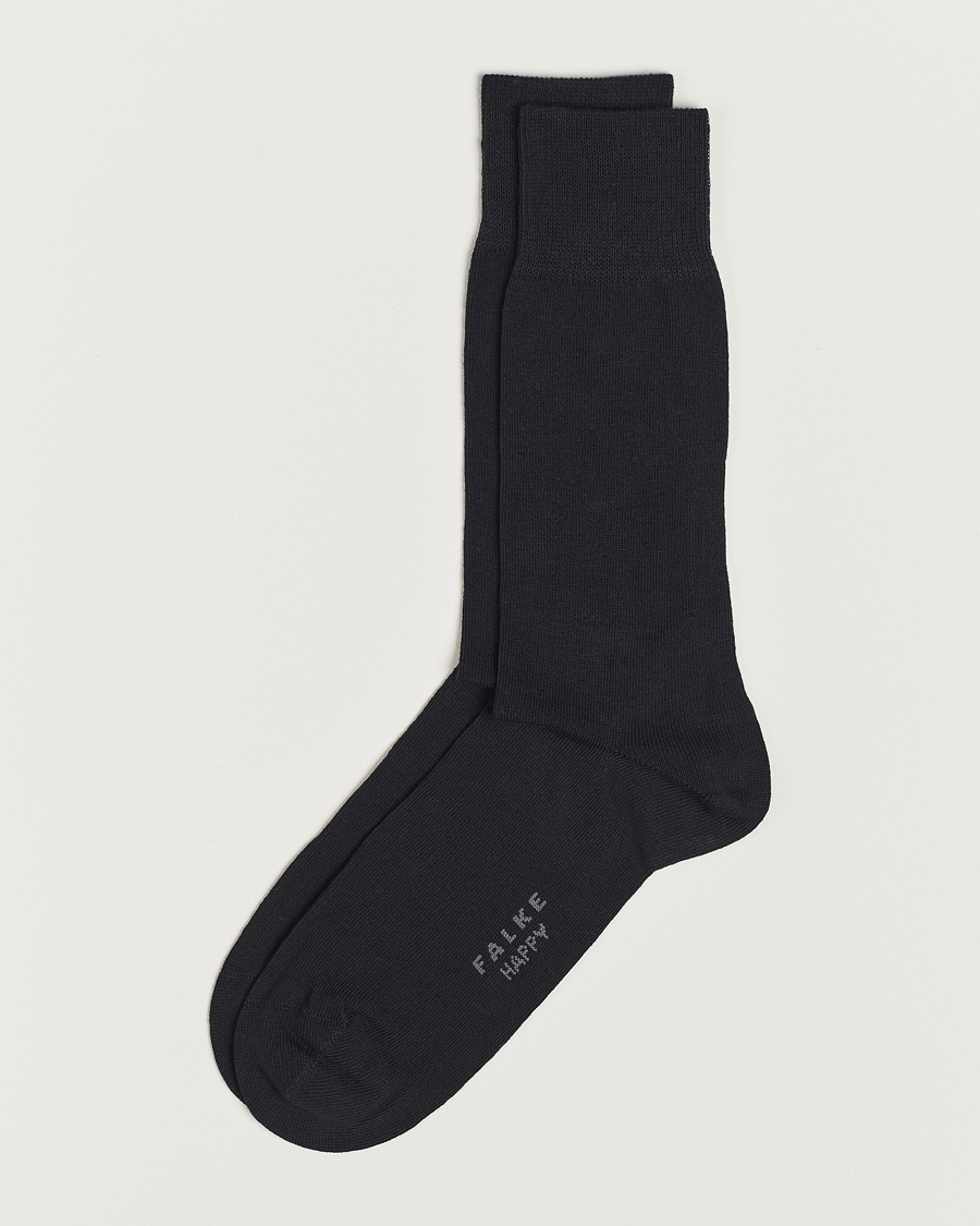 Men | Socks | Falke | Happy 2-Pack Cotton Socks Black