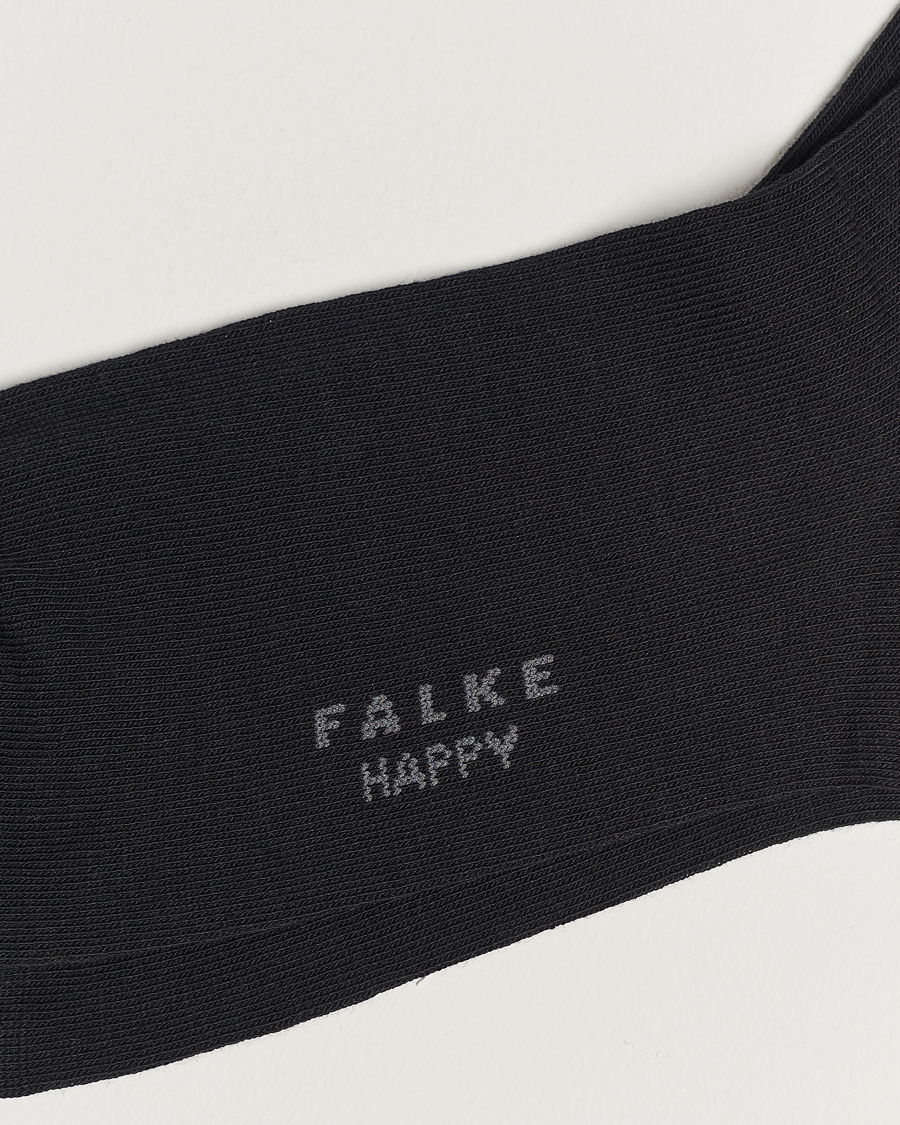 Men | Socks | Falke | Happy 2-Pack Cotton Socks Black