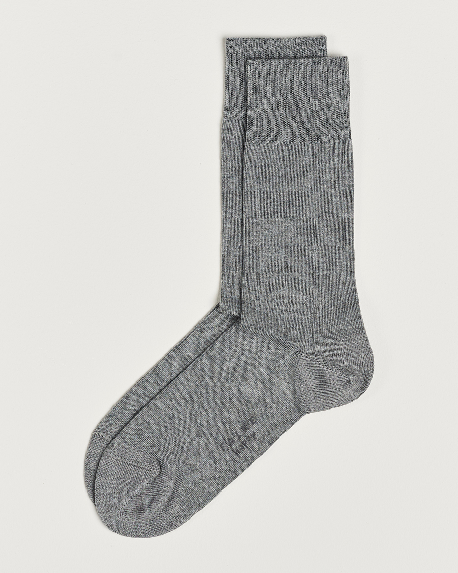 Men | Falke | Falke | Happy 2-Pack Cotton Socks Light Grey