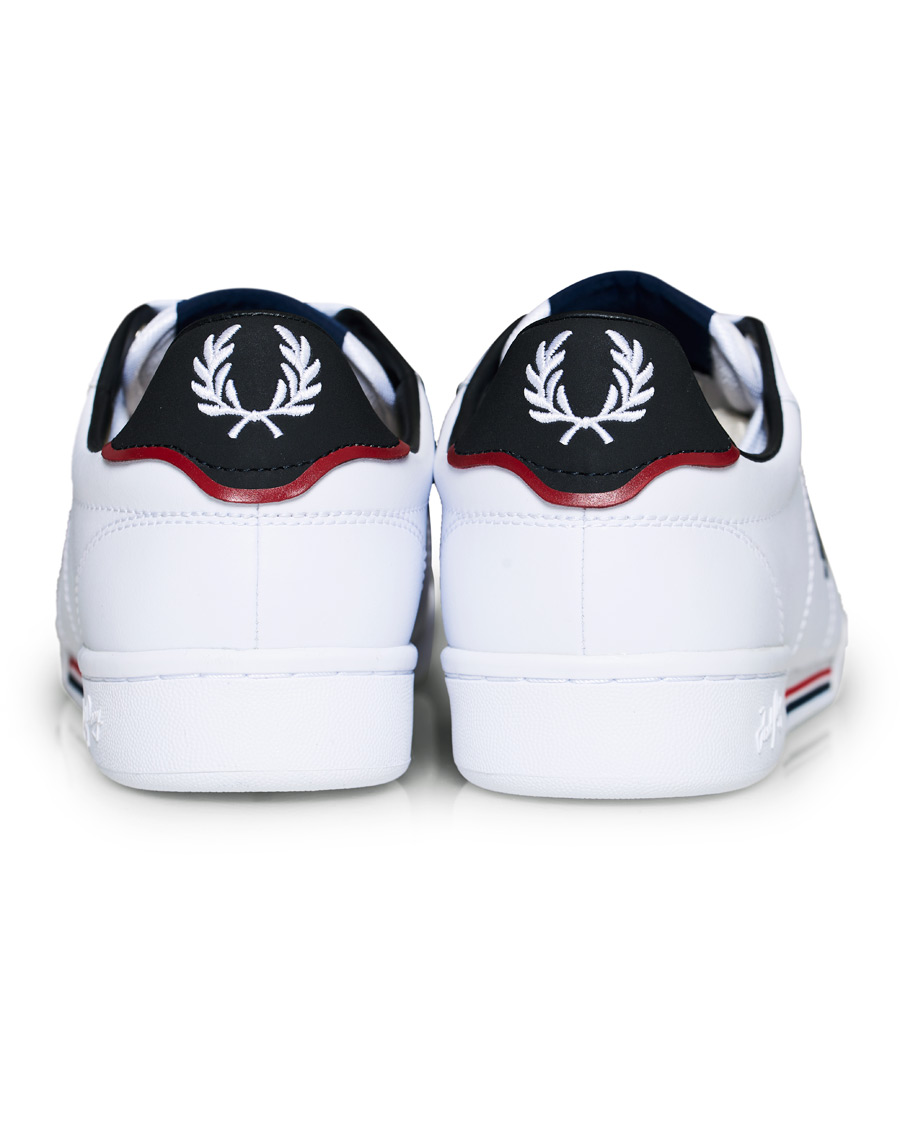 Men | Fred Perry B722 Leather Sneaker White/Navy | Fred Perry | B722 Leather Sneaker White/Navy