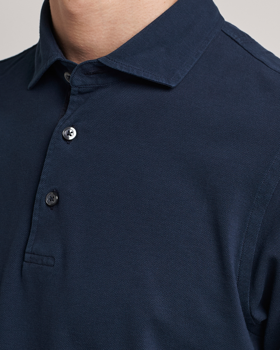 Men | Polo Shirts | Gran Sasso | Washed Polo Navy