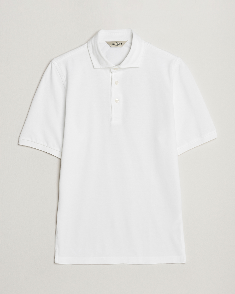 Men | Polo Shirts | Gran Sasso | Washed Polo White