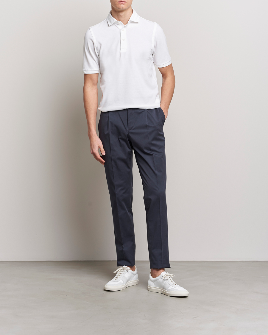 Men | Polo Shirts | Gran Sasso | Washed Polo White
