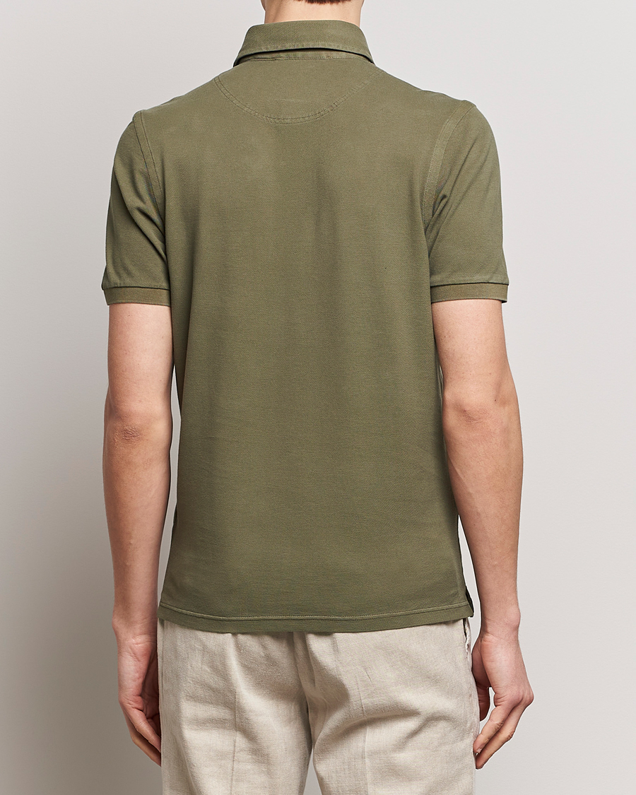 Men | Polo Shirts | Gran Sasso | Washed Polo Medium Green