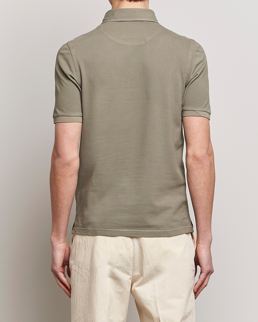 Men | Polo Shirts | Gran Sasso | Washed Polo Concrete Beige
