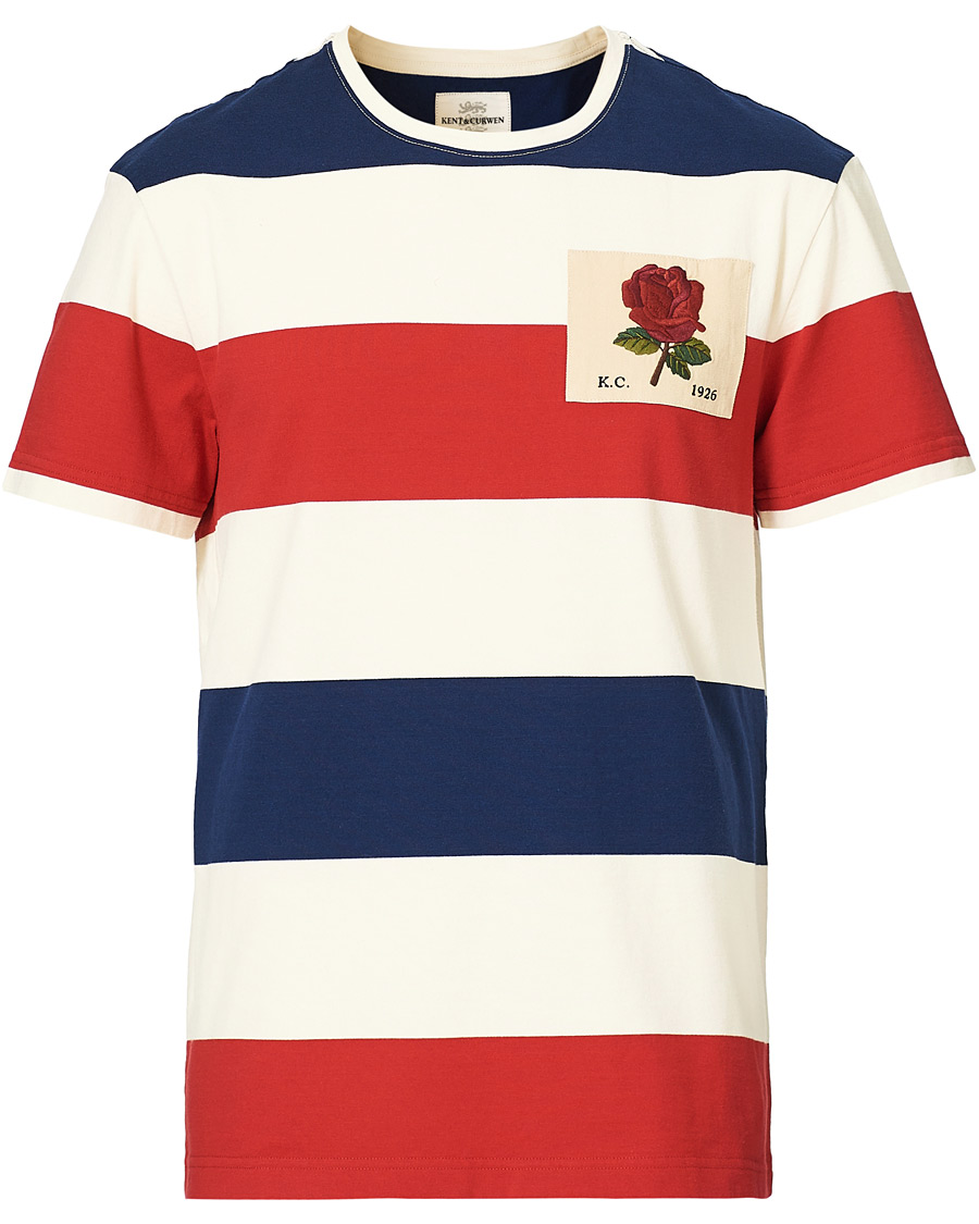 Men | T-Shirts | Kent & Curwen | Stanley Striped Rose Logo Tee Multi