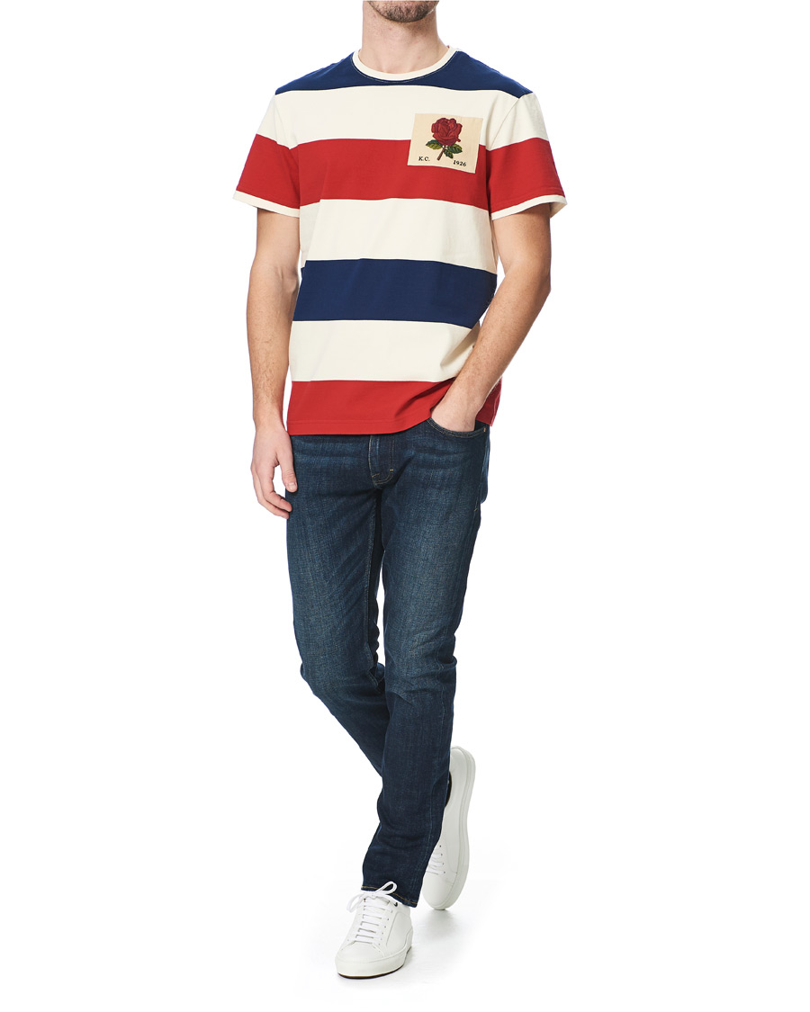 Men | T-Shirts | Kent & Curwen | Stanley Striped Rose Logo Tee Multi