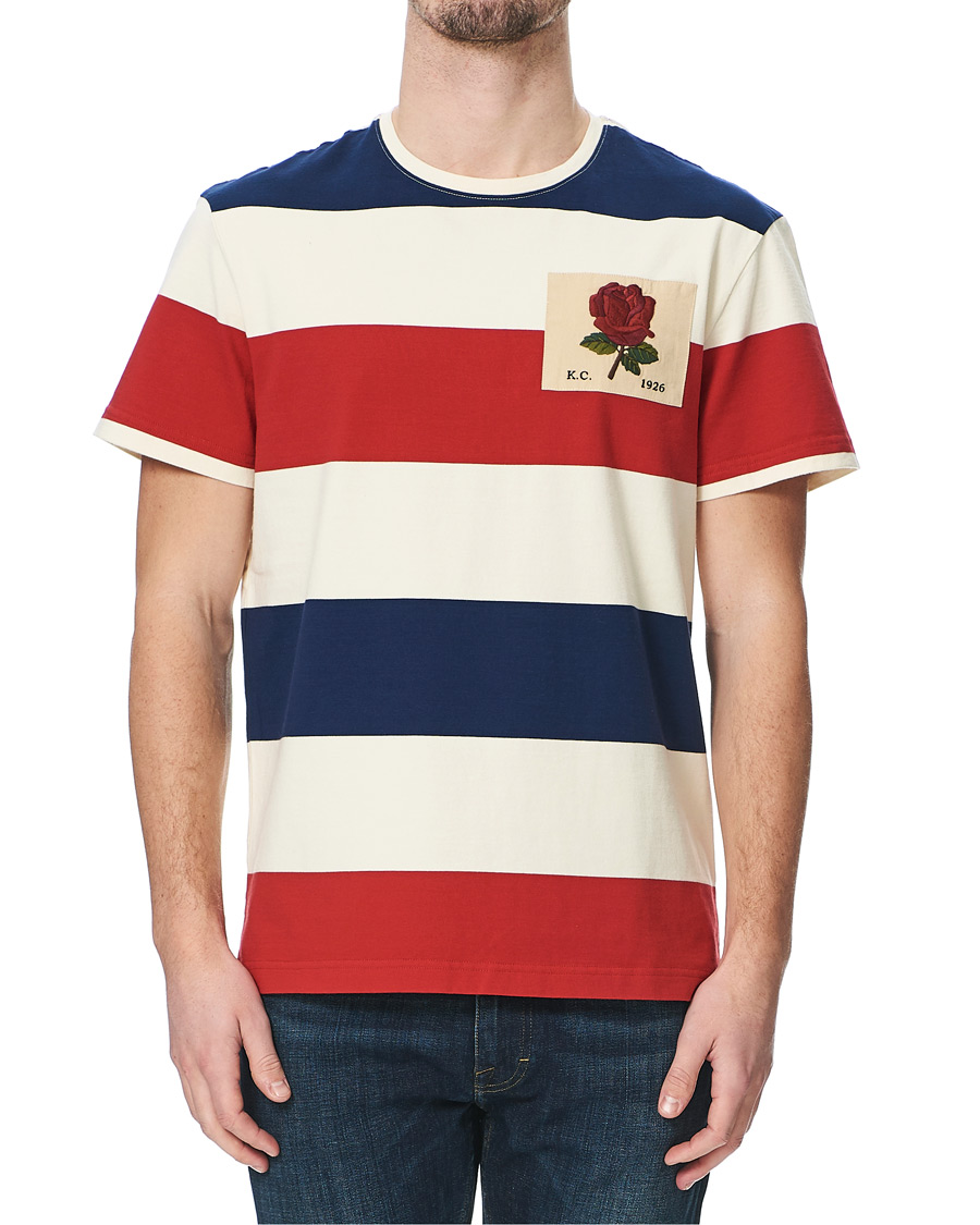 Men | T-Shirts | Kent & Curwen | Stanley Striped Rose Logo Tee Multi