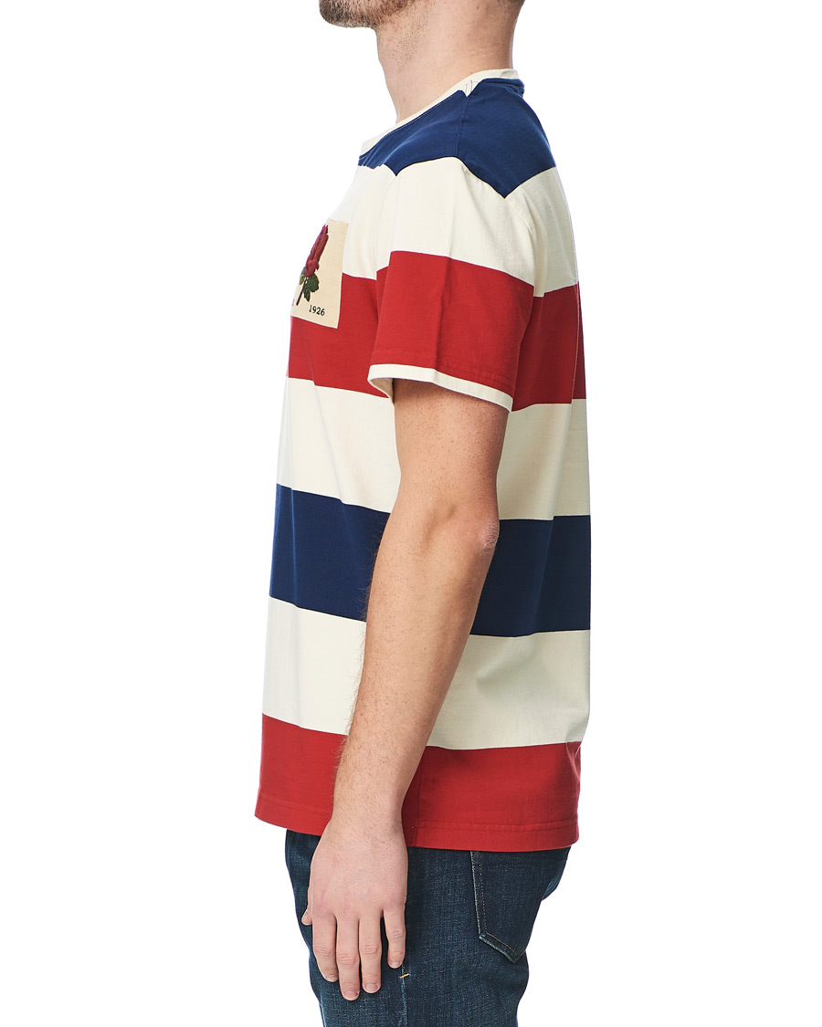 Men | T-Shirts | Kent & Curwen | Stanley Striped Rose Logo Tee Multi