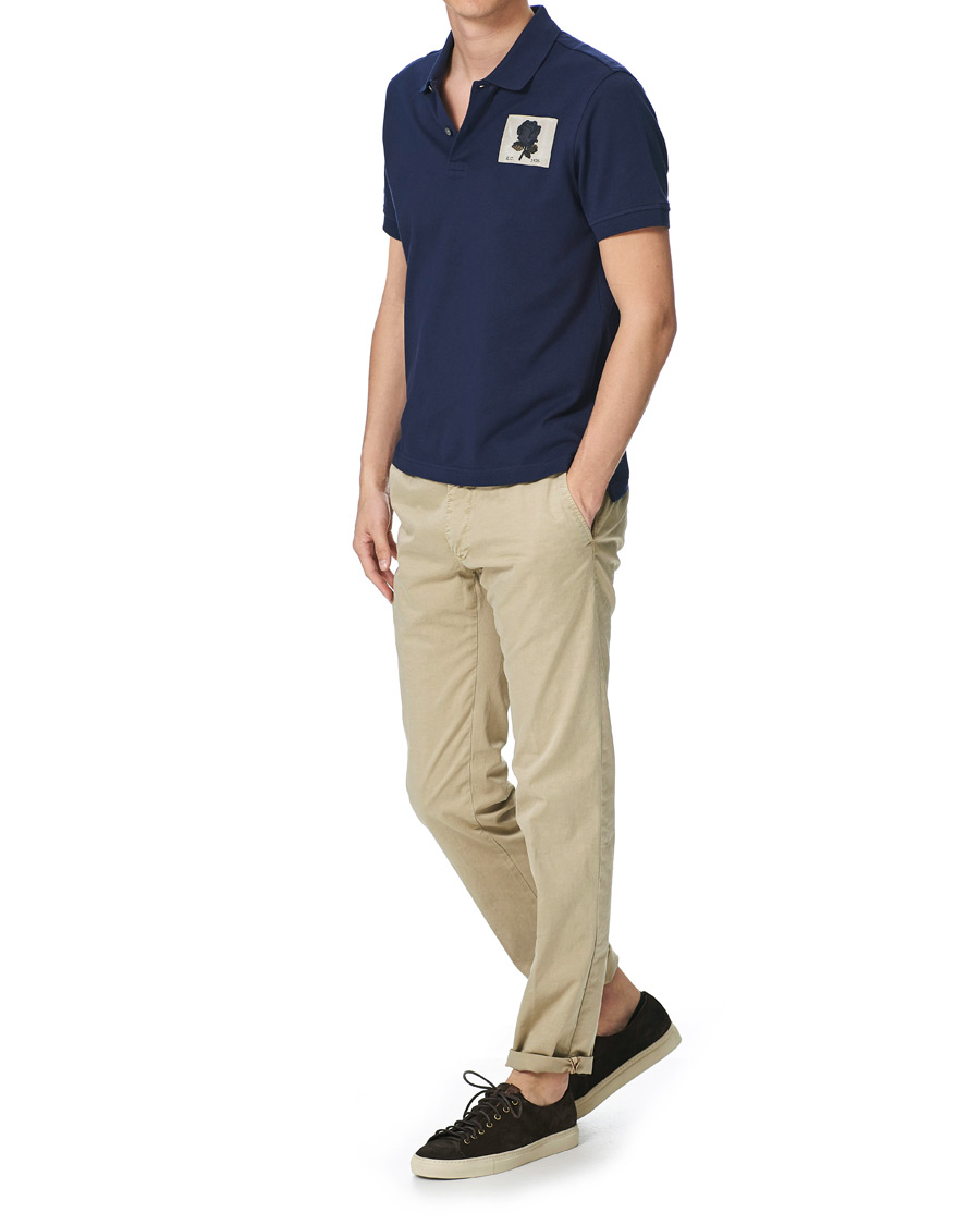 Men | Polo Shirts | Kent & Curwen | Small Rose Polo Navy