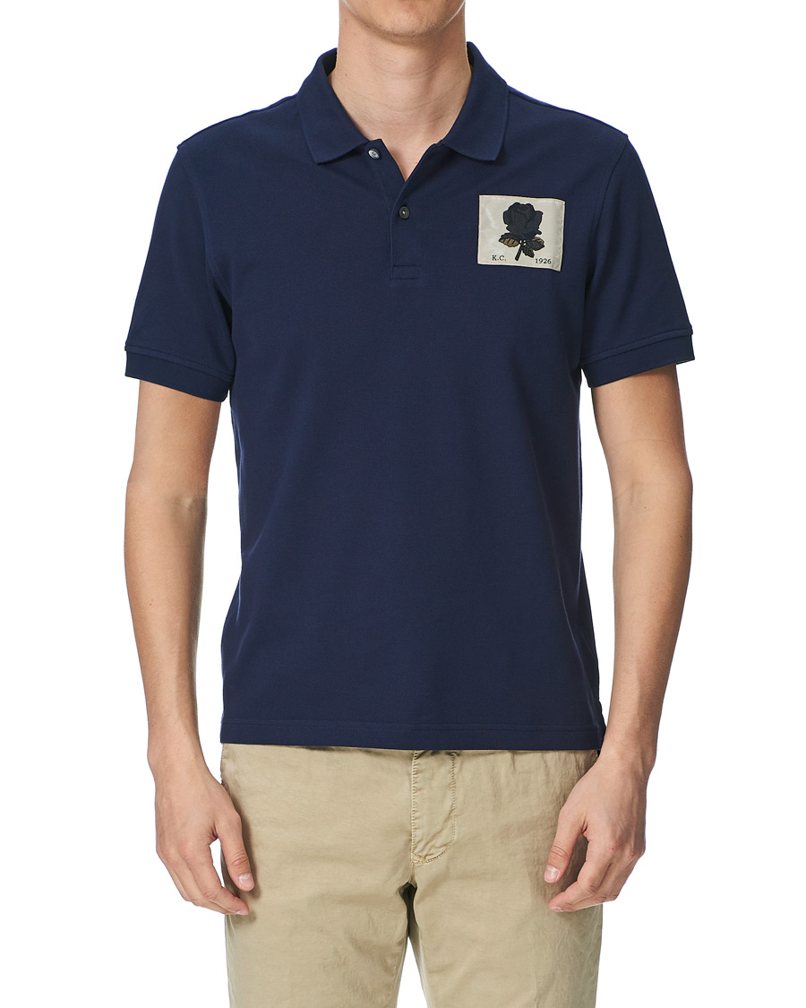 Men | Polo Shirts | Kent & Curwen | Small Rose Polo Navy