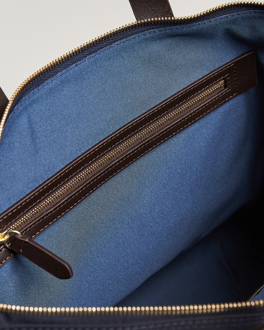 Men | Bags | Mismo | MismoM/S Canvas Slim BriefNavy/Dark Brown