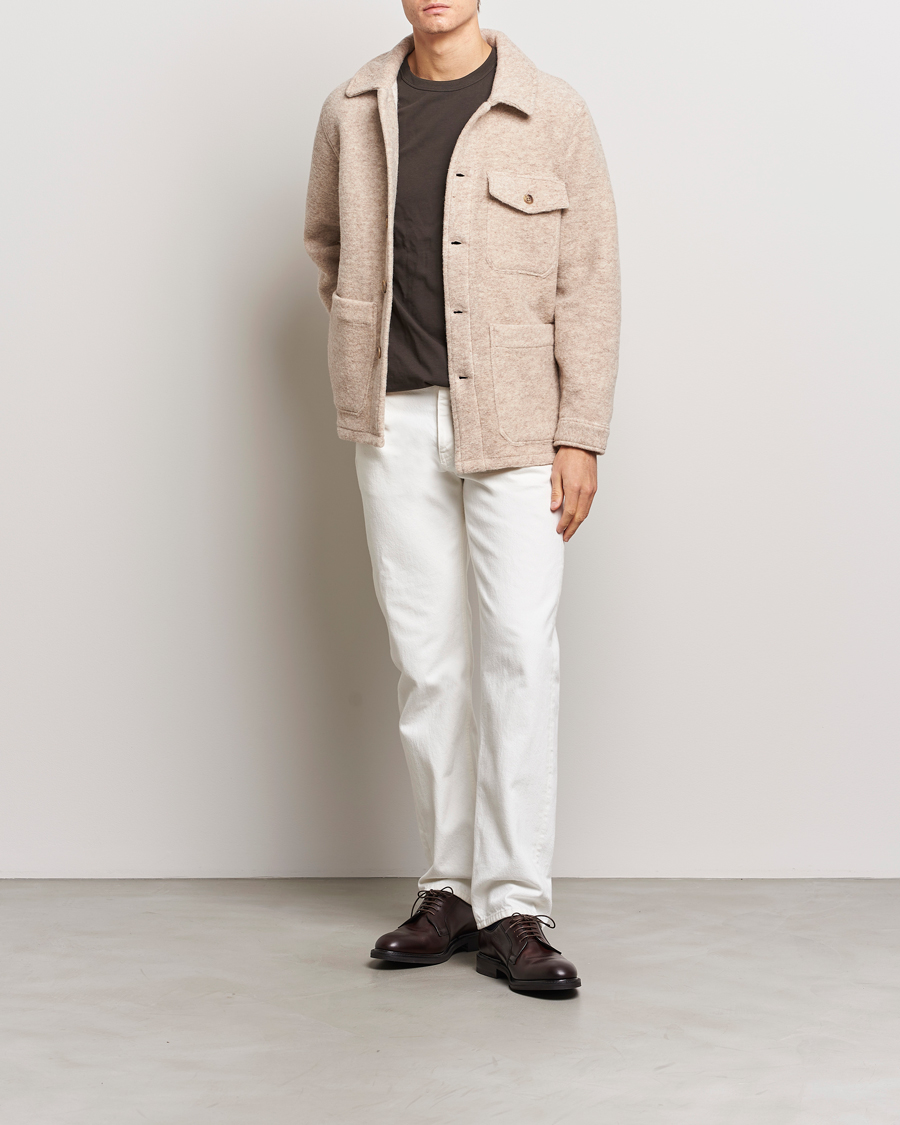 Men | Coats & Jackets | A Day's March | Chaumont Heavy Wool Overshirt Sand