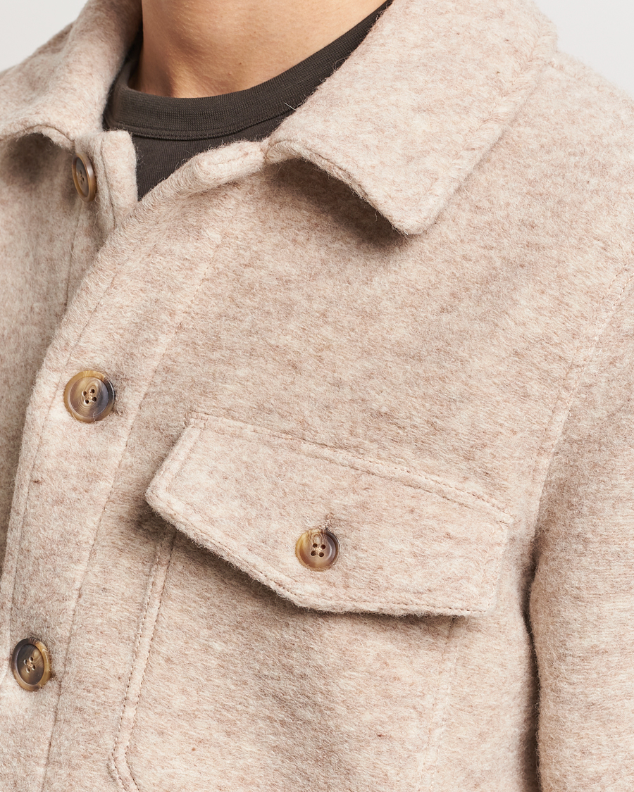 Men | Coats & Jackets | A Day's March | Chaumont Heavy Wool Overshirt Sand