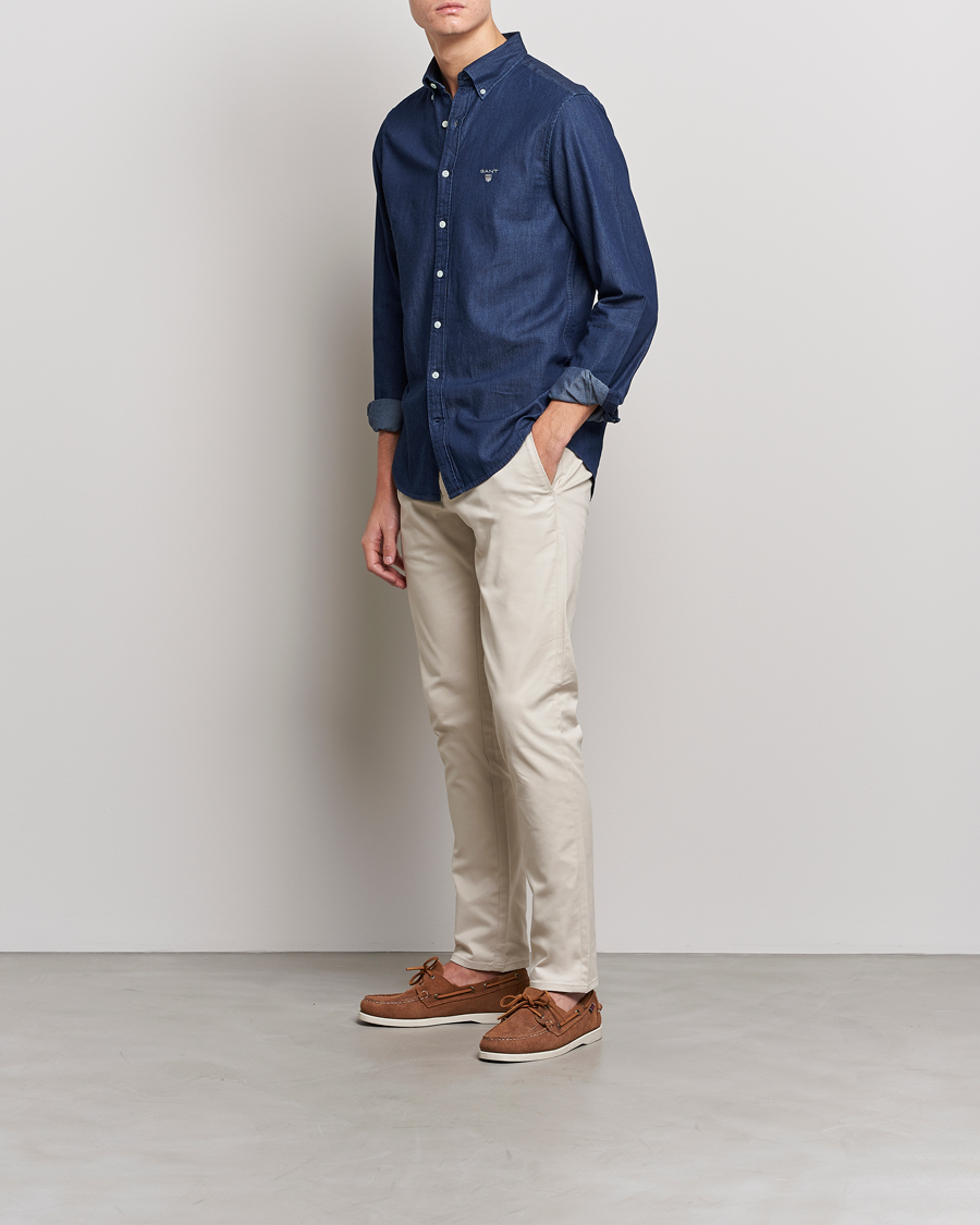 Men | Trousers | GANT | Slim Fit Tech Prep Chino Putty
