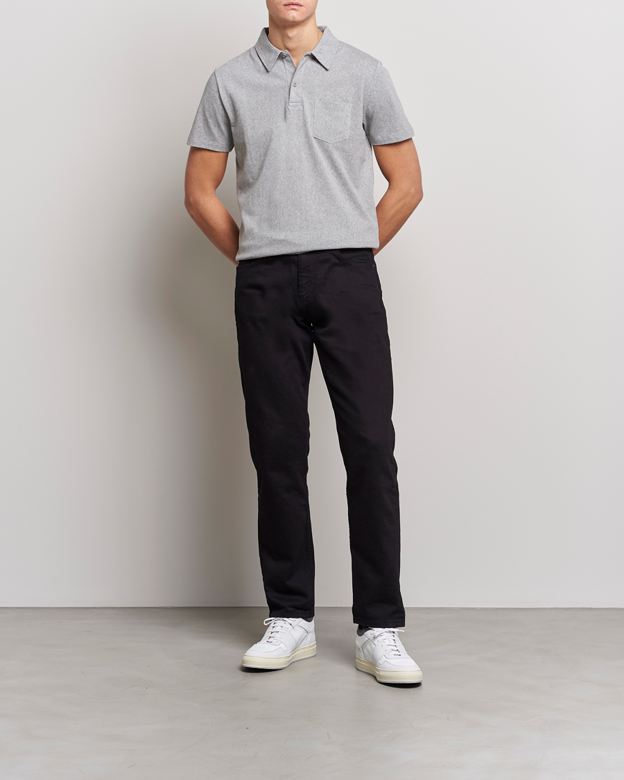 Men | Clothing | Sunspel | Riviera Polo Shirt Grey Melange