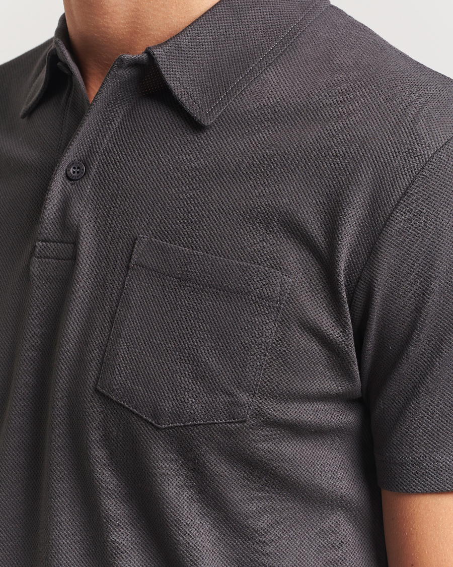 Men | Polo Shirts | Sunspel | Riviera Polo Shirt Charcoal