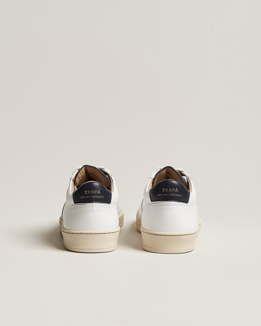 Men | Zespà ZSP23 APLA Leather Sneakers White/Navy | Zespà | ZSP23 APLA Leather Sneakers White/Navy