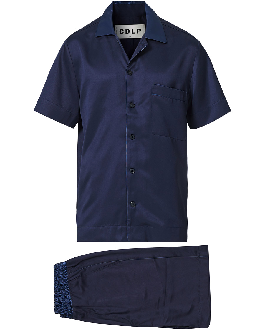 Men | Pyjamas & Robes | CDLP | Home Suit Short Sleeve Navy Blue