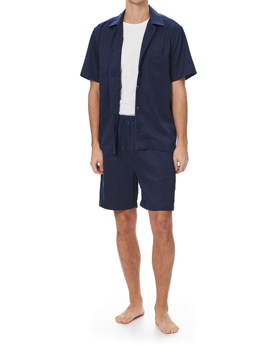 Men | Pyjamas & Robes | CDLP | Home Suit Short Sleeve Navy Blue