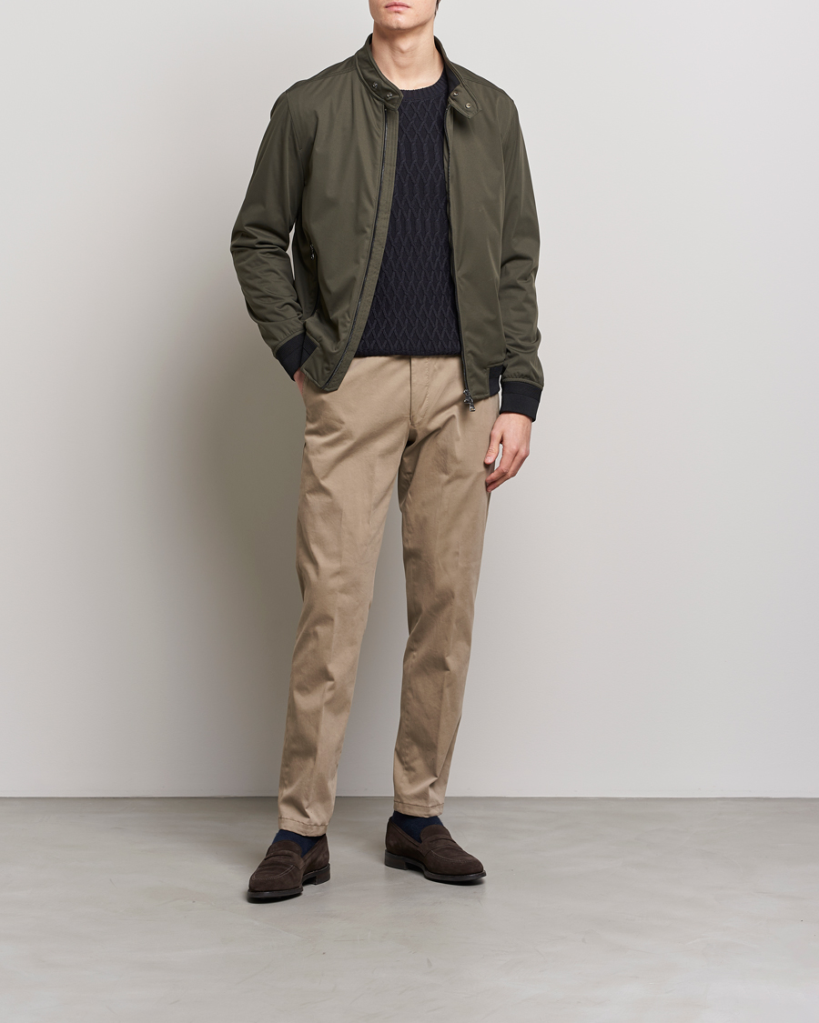 Men | Coats & Jackets | Oscar Jacobson | Harris Harrington Nylon Jacket Green