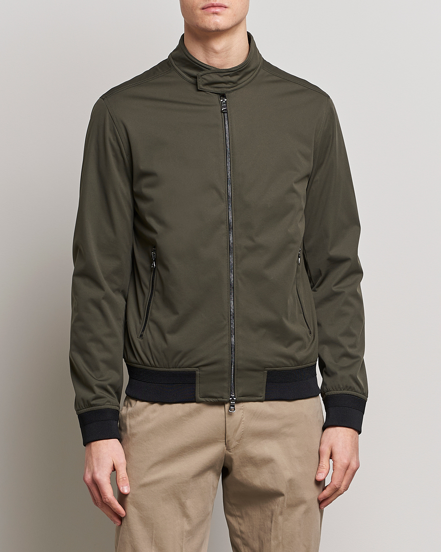 Men | Coats & Jackets | Oscar Jacobson | Harris Harrington Nylon Jacket Green