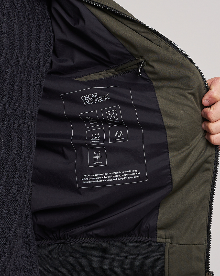 Men | Coats & Jackets | Oscar Jacobson | Harris Harrington Nylon Jacket Green