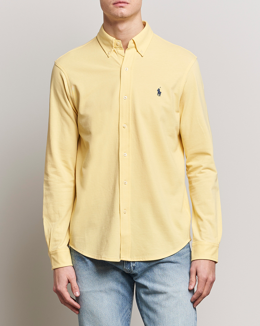 Men | Polo Shirts | Polo Ralph Lauren | Featherweight Mesh Shirt Corn Yellow