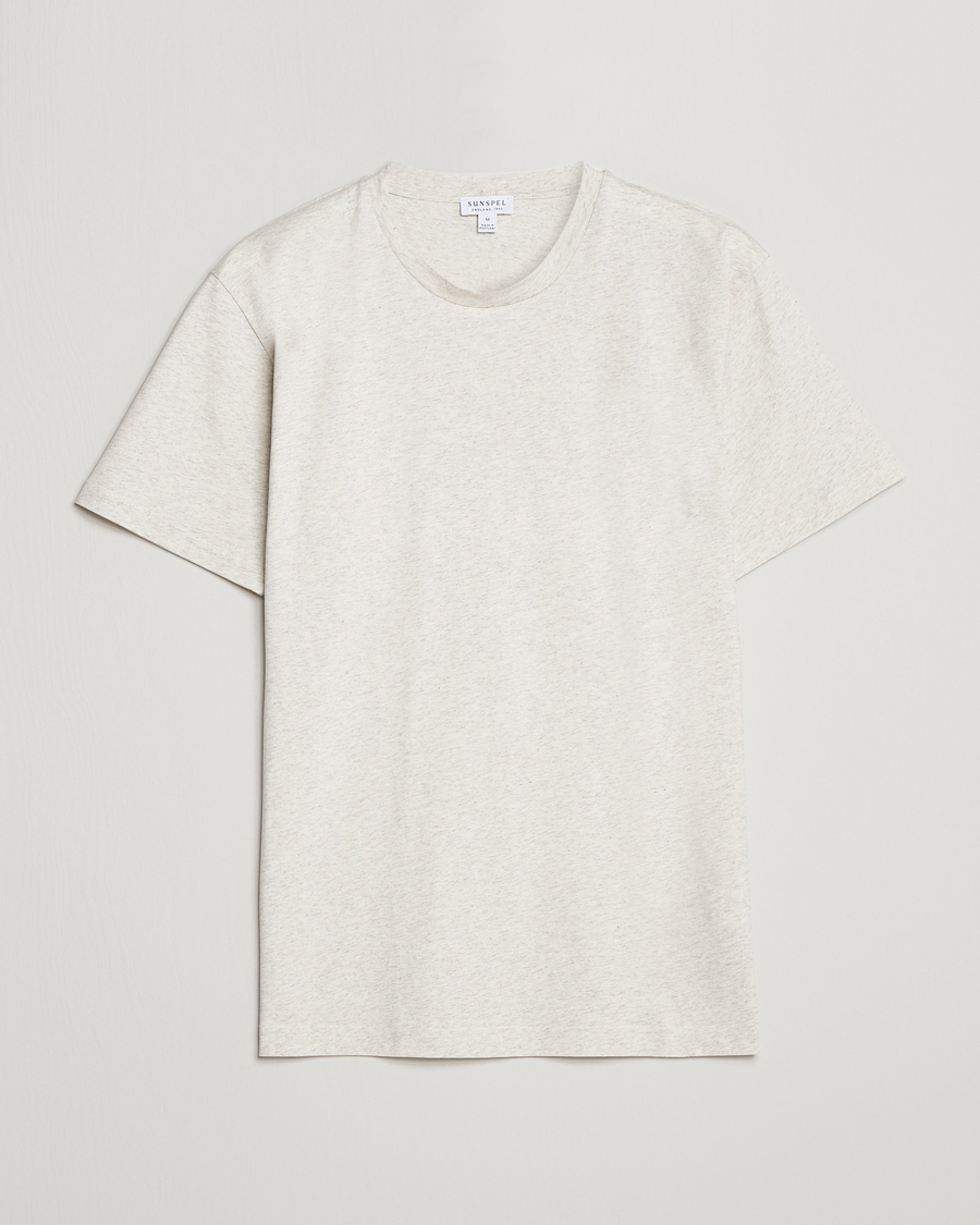 Men | T-Shirts | Sunspel | Riviera Organic Tee Archive White
