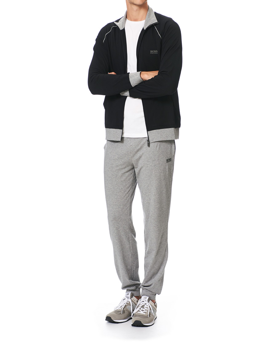 Men | BOSS Loungewear Full-Zip Sweater Black | BOSS BLACK | BOSS Loungewear Full-Zip Sweater Black