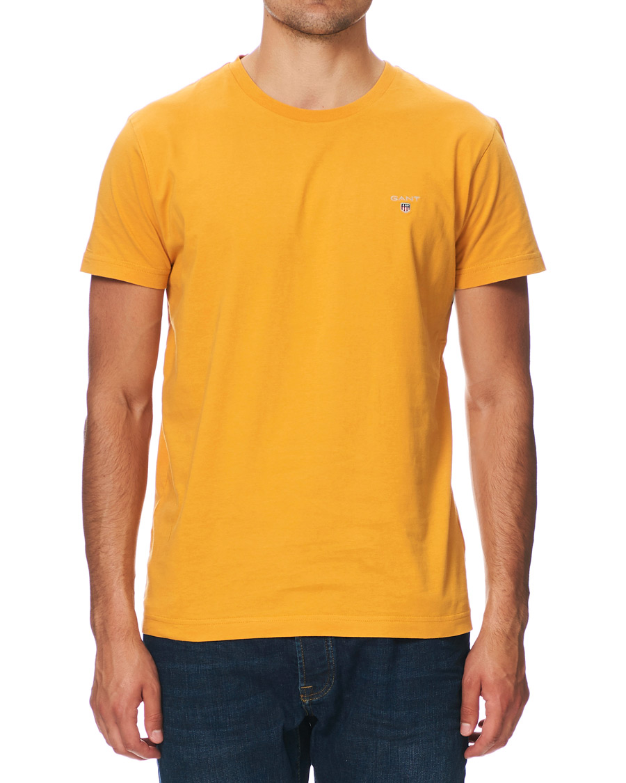 Men | T-Shirts | GANT | Original Crew Neck Tee Ivy Gold