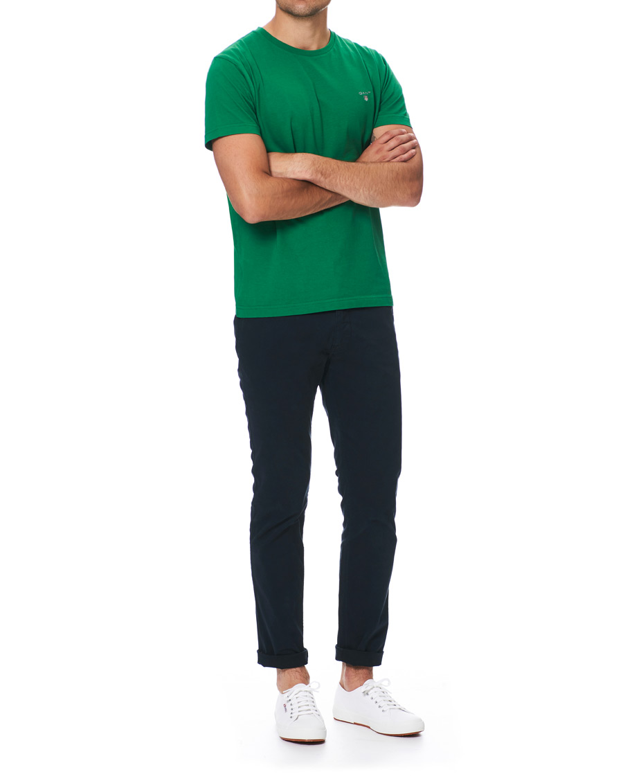 Men | T-Shirts | GANT | Original Crew Neck Tee Amazon Green
