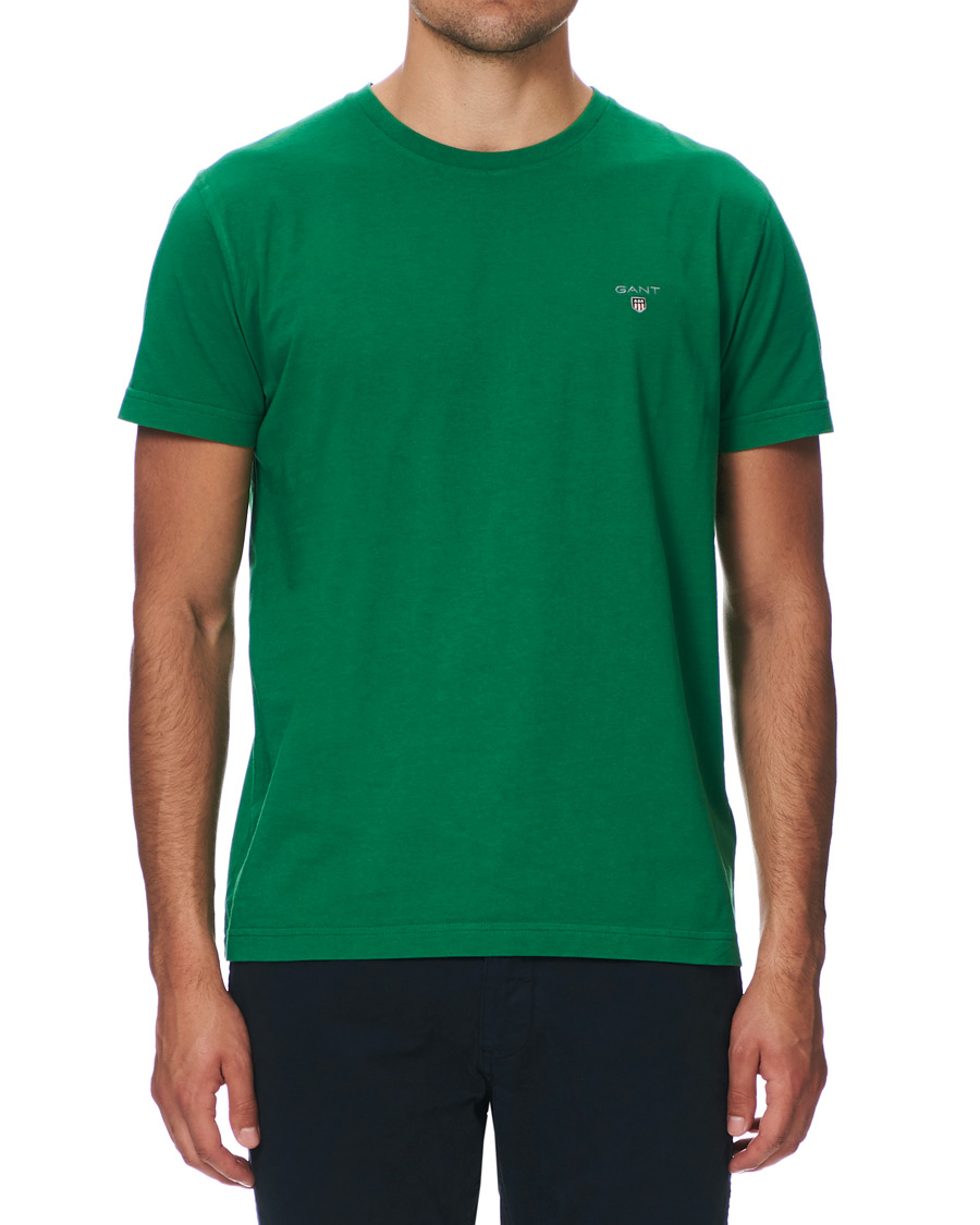 Men | T-Shirts | GANT | Original Crew Neck Tee Amazon Green