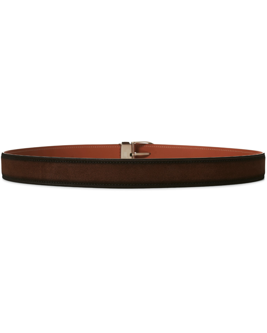 Men | Montblanc Horseshoe Buckle Belt 35mm Light Brown Suede | Montblanc | Horseshoe Buckle Belt 35mm Light Brown Suede