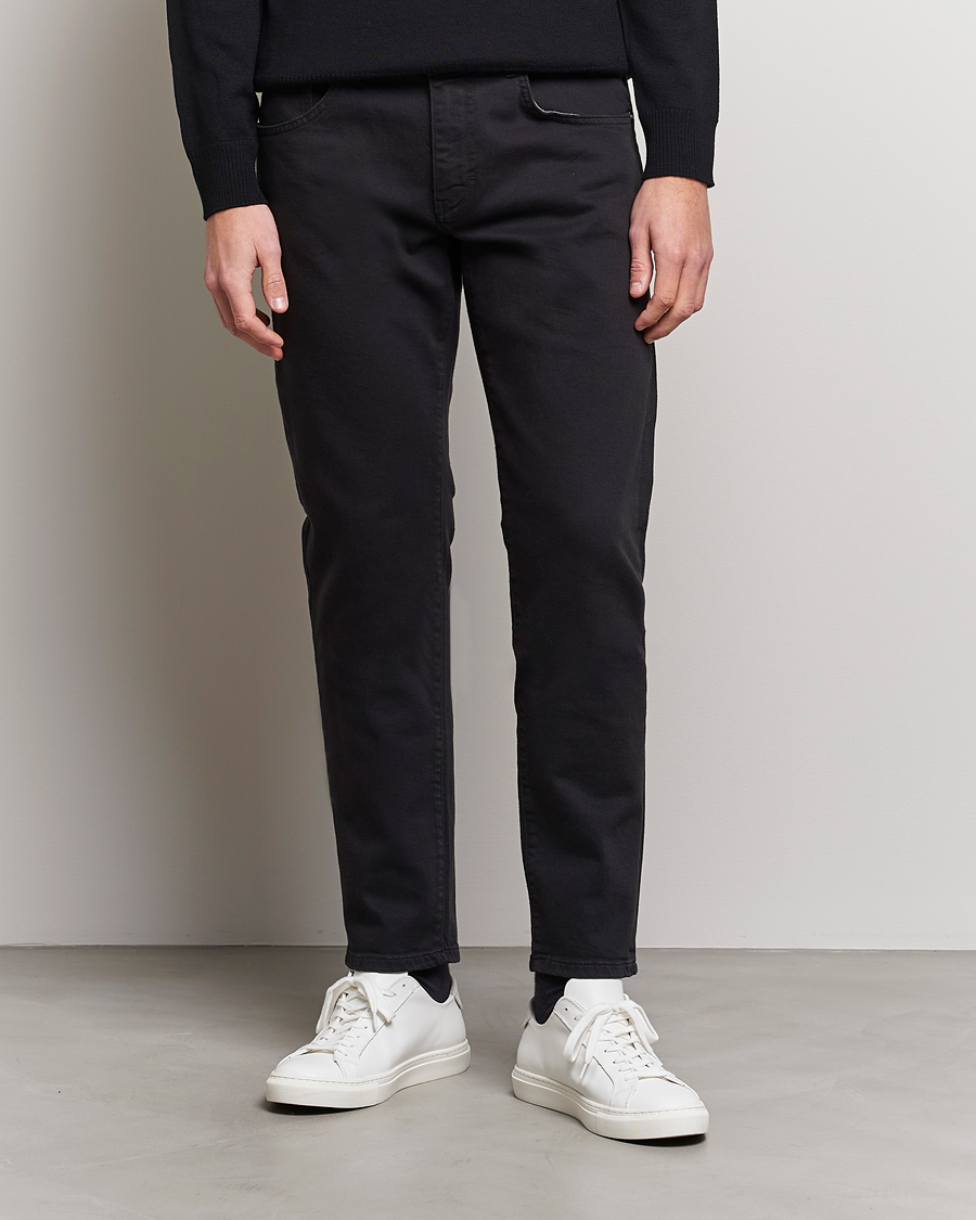 Men | Casual Trousers | J.Lindeberg | Jay Solid Stretch 5-Pocket Pants Black