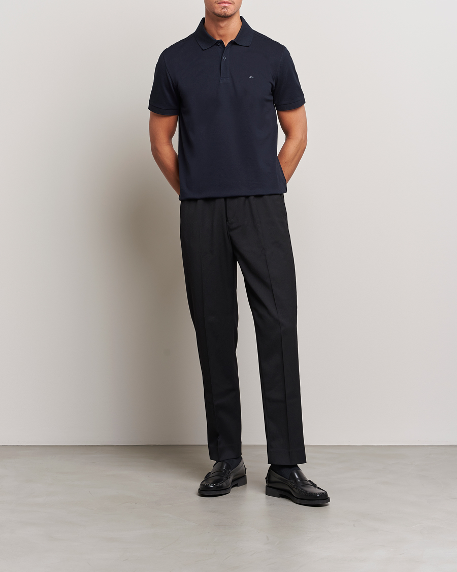 Men | Polo Shirts | J.Lindeberg | Troy Polo Pique Navy