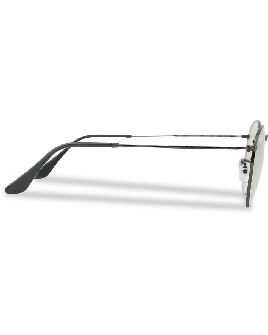 Men | Ray-Ban 0RB3447 Round Metal Sunglasses Gunmetal/Light Green | Ray-Ban | 0RB3447 Round Metal Sunglasses Gunmetal/Light Green