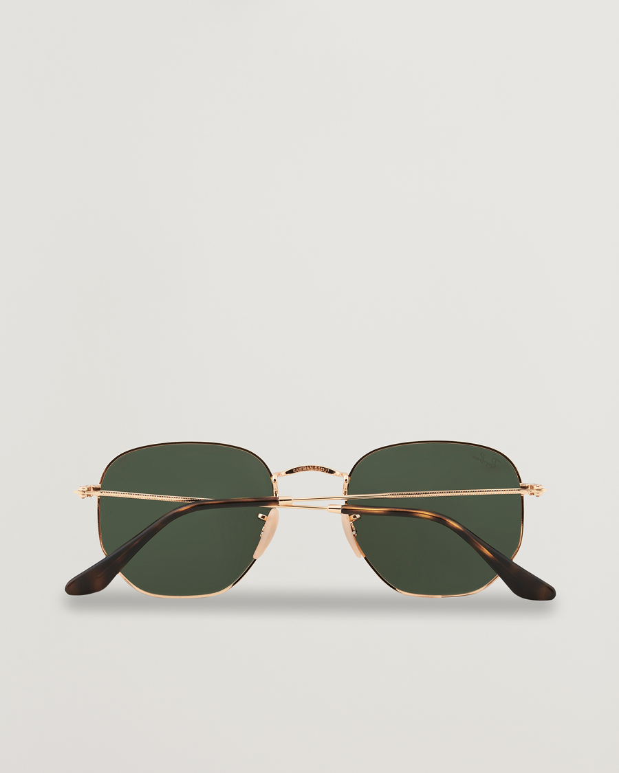 Men | Sunglasses | Ray-Ban | 0RB3548N Hexagonal Sunglasses Gold/Green
