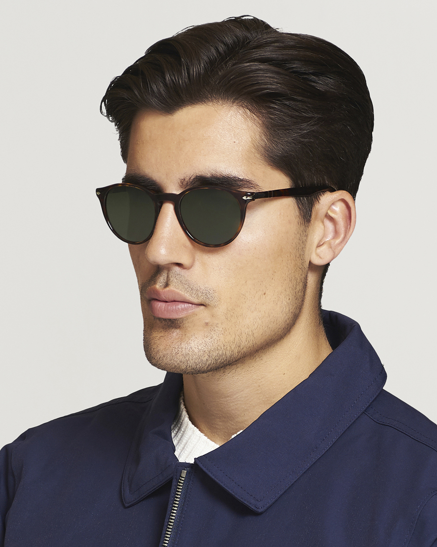 Men | Round Frame Sunglasses | Persol | 0PO3152S Sunglasses Havana/Green