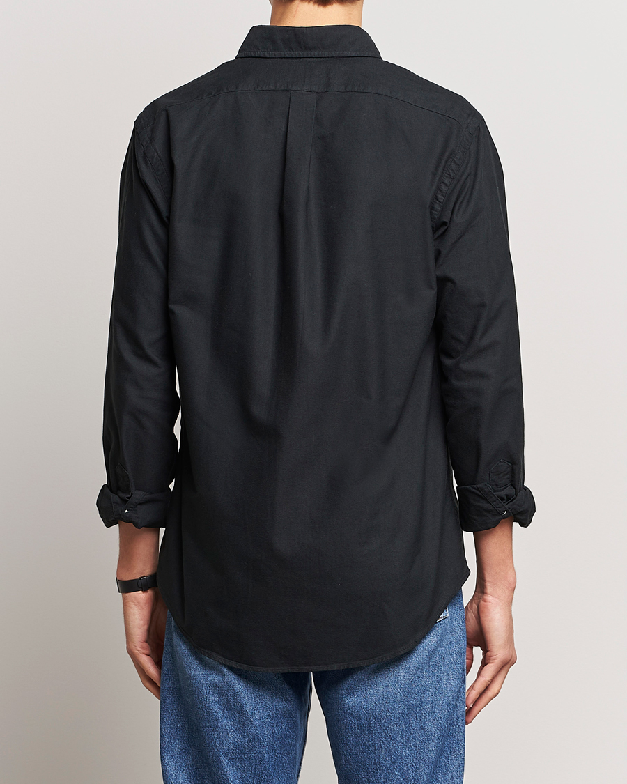 Men | Shirts | Polo Ralph Lauren | Custom Fit Garment Dyed Oxford Shirt Black