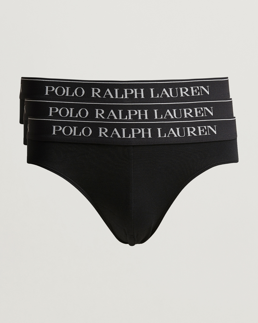 Men | Underwear & Socks | Polo Ralph Lauren | 3-Pack Low Rise Trunk Black