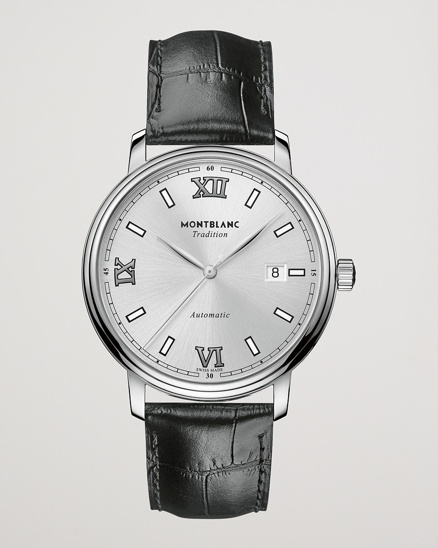 Men | Leather strap | Montblanc | Tradition Automatic 40mm White