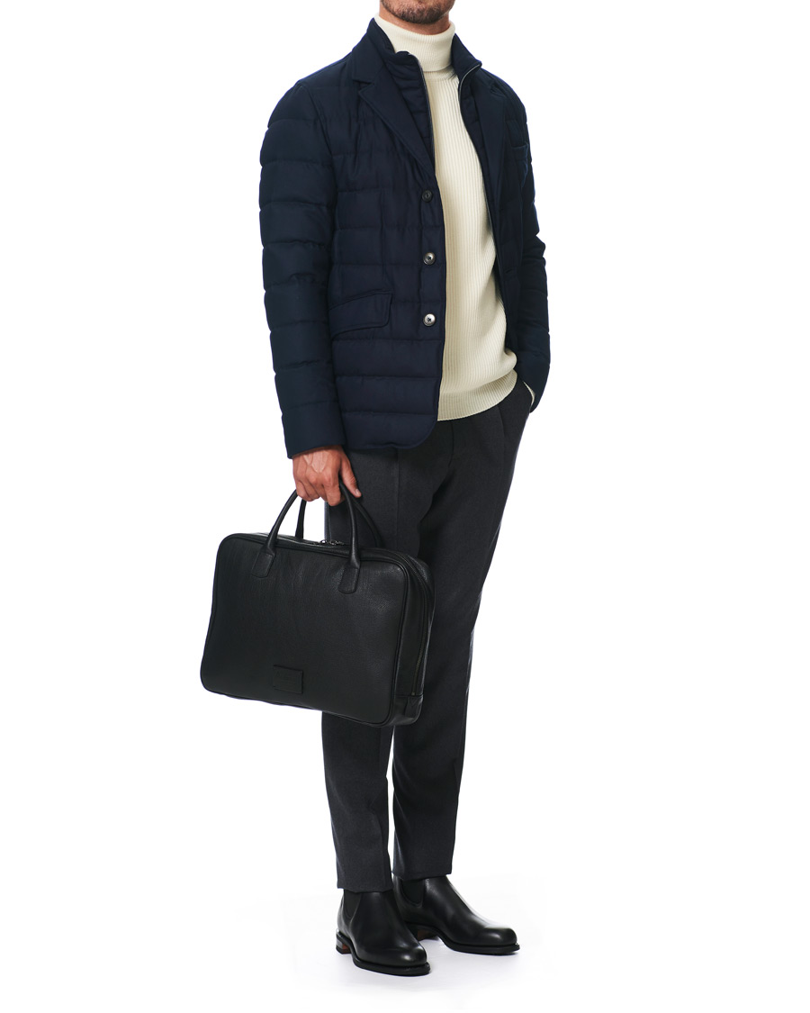 Men | Bags | Anderson's | Full Grain Leather Briefcase Black