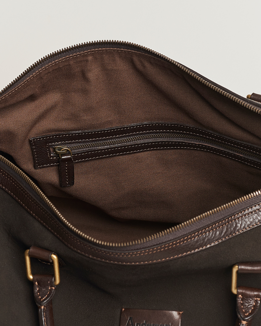 Men | Bags | Anderson's | Boston Suede Weekendbag Brown/Brown