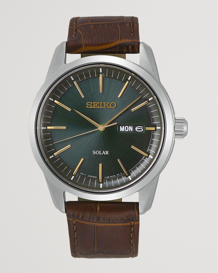 Men | Watches | Seiko | Solar 40mm Sapphire/Green Dial